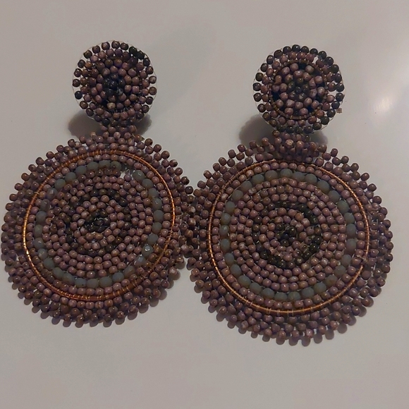 None Jewelry - Beaded Statement Earrings